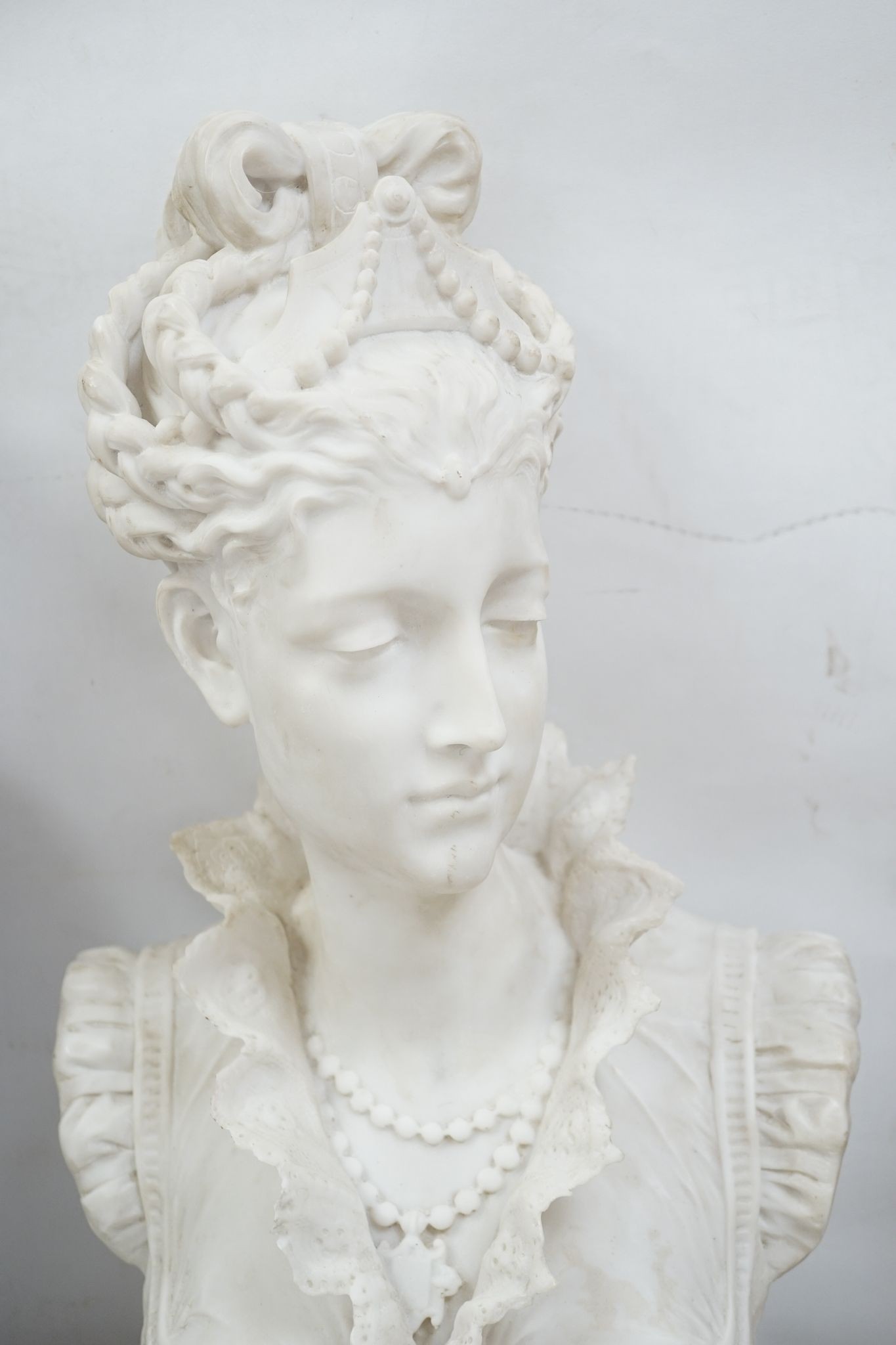 A faux parian bust 66cm
